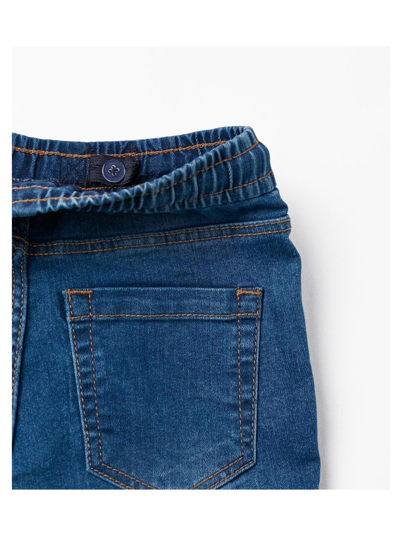 Pantalon de sport en jean pour garçon 'Slim Fit'  NATURE TAKEOVER - Bleu
