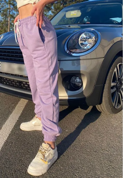 Pantalon de survêtement femme violet confortable et tendance