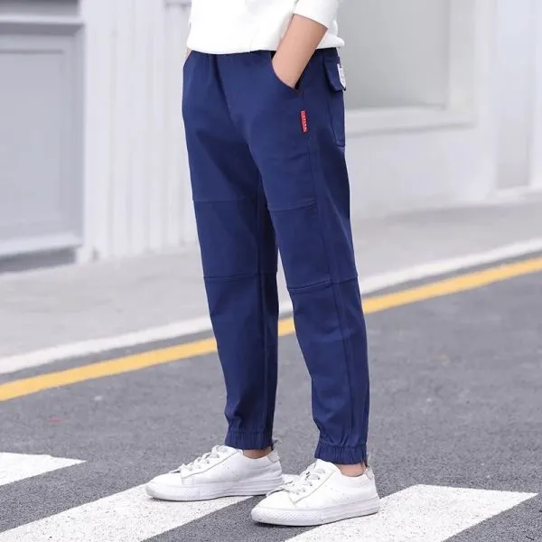 Pantalon hiver garçon avec coupe droite style chino