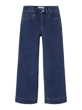 Pantalon Name It Rose Wide Jean Bleu pour Fille