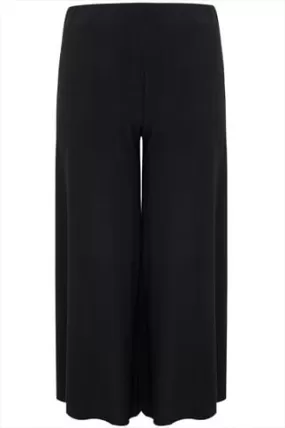 Pantalon Noir Palazzo Extra Large en Jersey