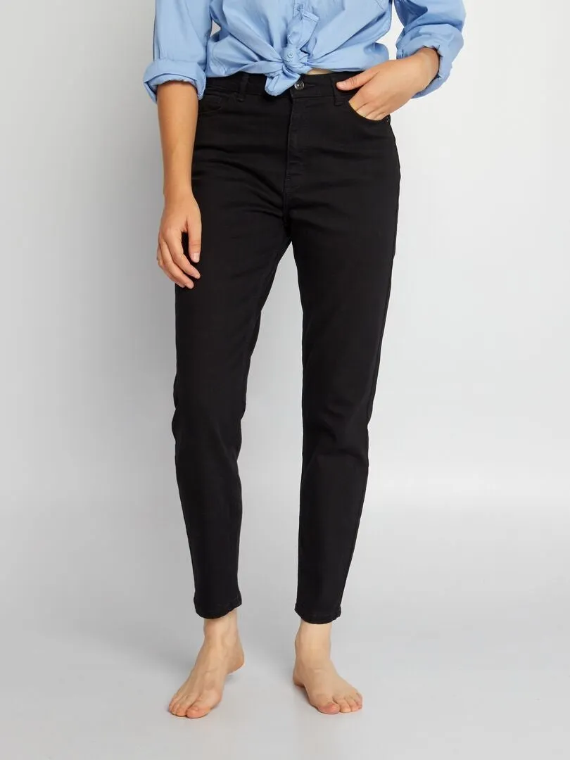 Pantalon slim en denim - L30 - Noir