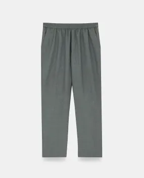 Pantalon à taille élastique en laine vierge