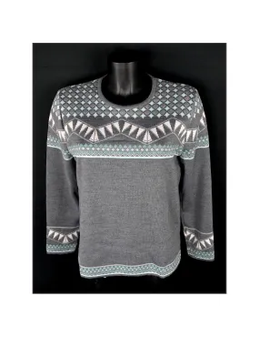 Pull encolure ronde 50% Mérinos Gris