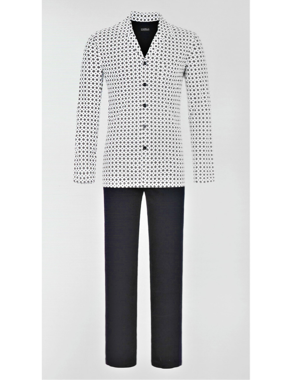 Pyjama ouvert manches longues