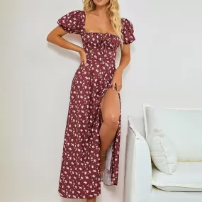 Robe romantique corset à lacets sur la poitrine