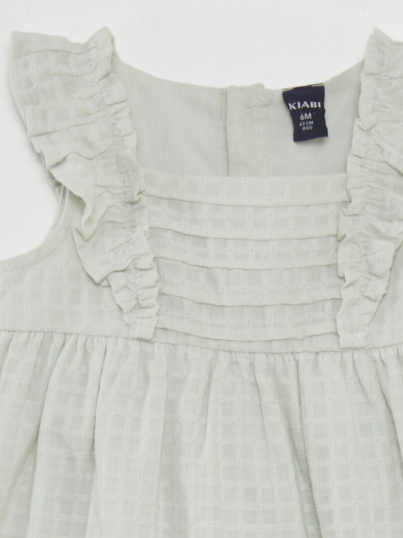 Robe sans manches avec volants - Bleu