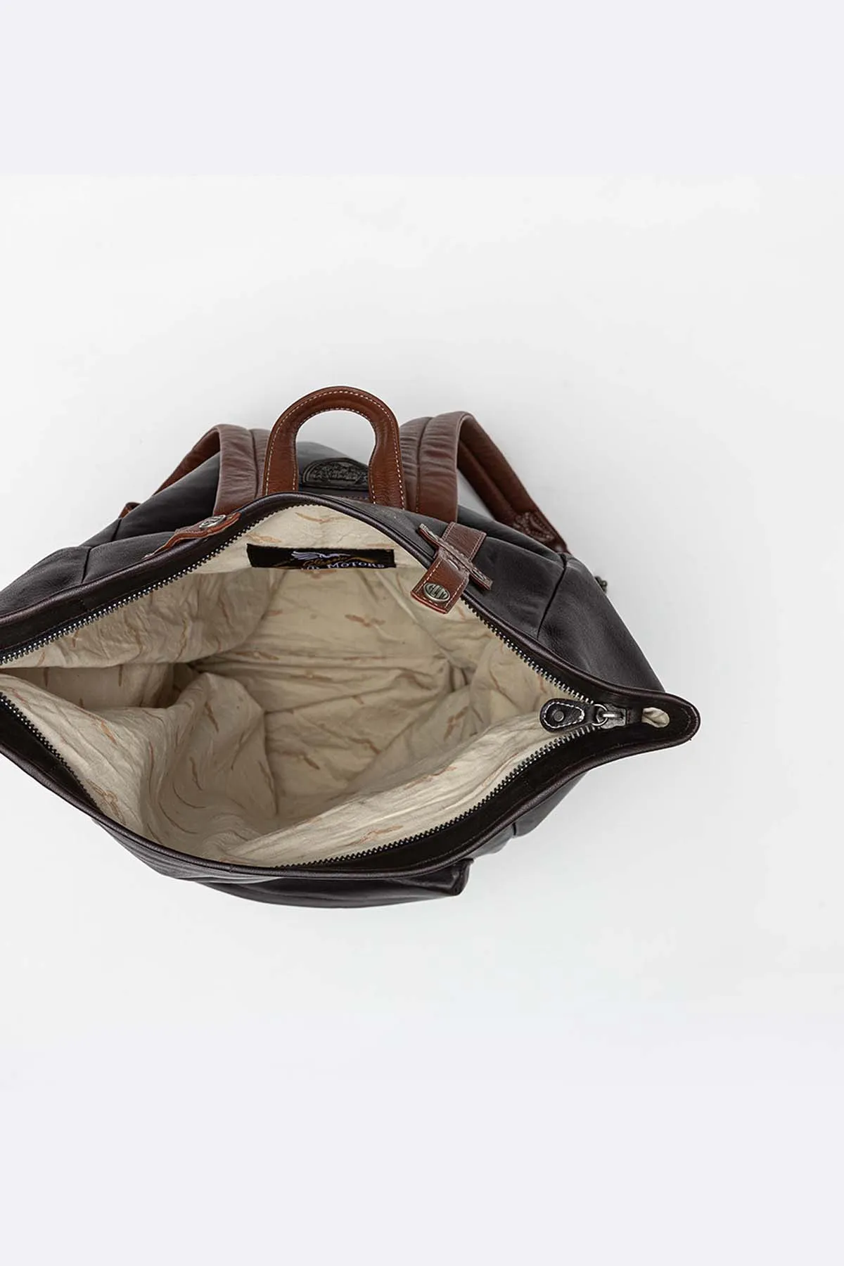 Sac à dos en cuir Royal Air Force Cheshire marron foncé Homme