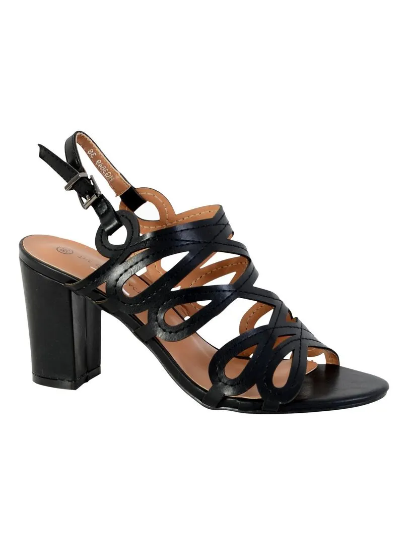 Sandale Talon The Divine Factory HG3649 - Noir