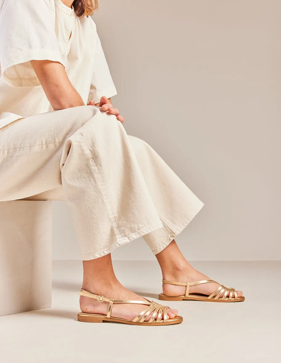 Sandales Ninon B - Cuir doré