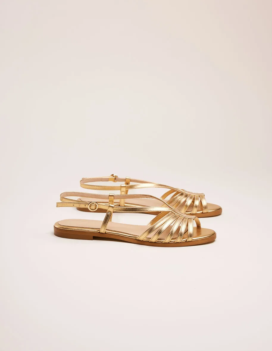 Sandales Ninon B - Cuir doré