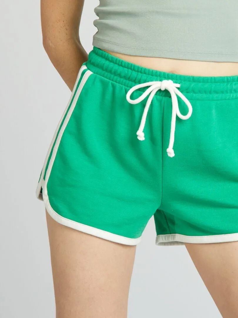 Short américain en molleton - Vert