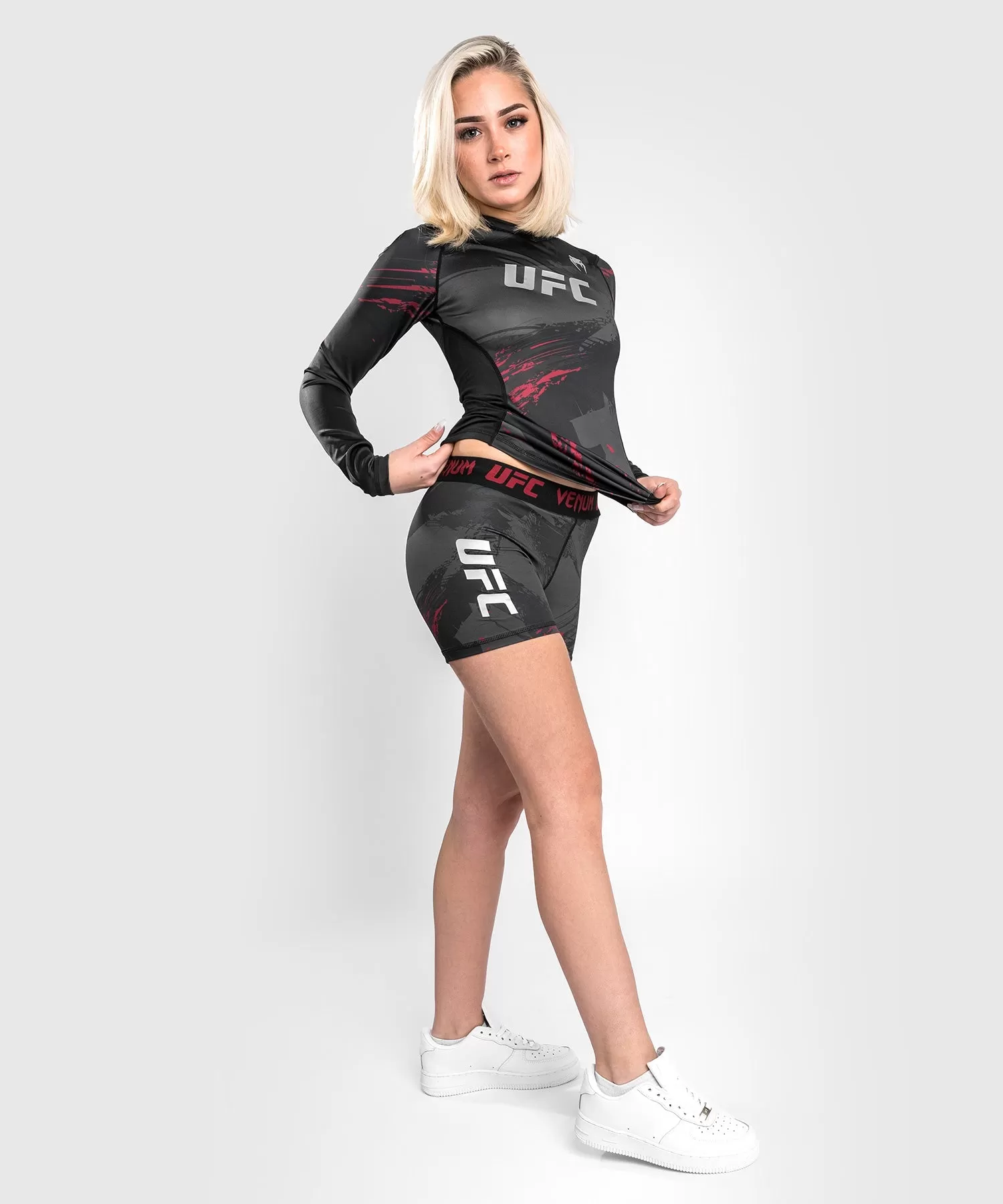 Short de Vale Tudo UFC Venum Authentic Fight Week 2.0 - Pour Femmes - Noir/Rouge