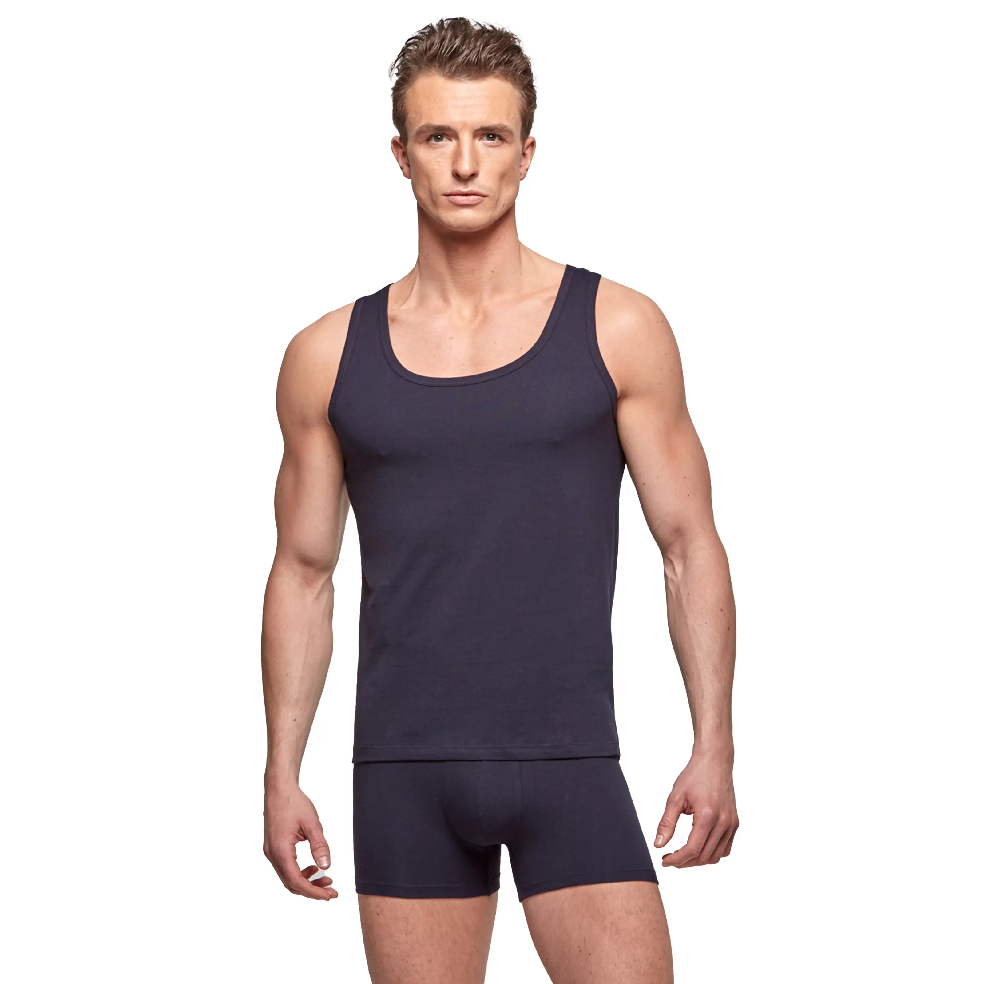 Singlet COTTON ORGANIC bleu marine - Impetus : vente débardeurs hom...