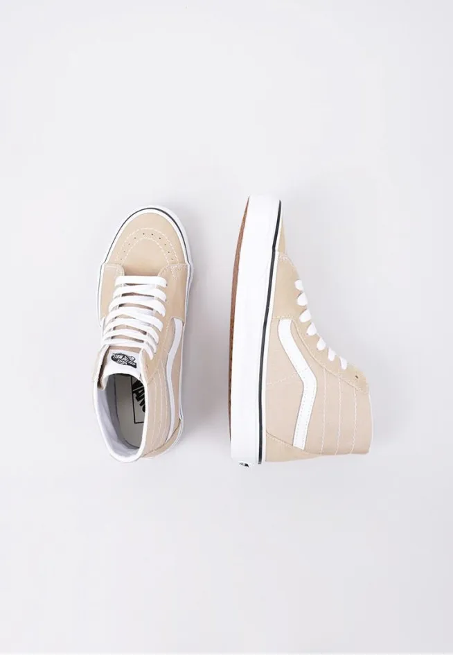 SK8-Hi Tapered SUEDE/CANVAS Almond Vans BASKETS PLATES