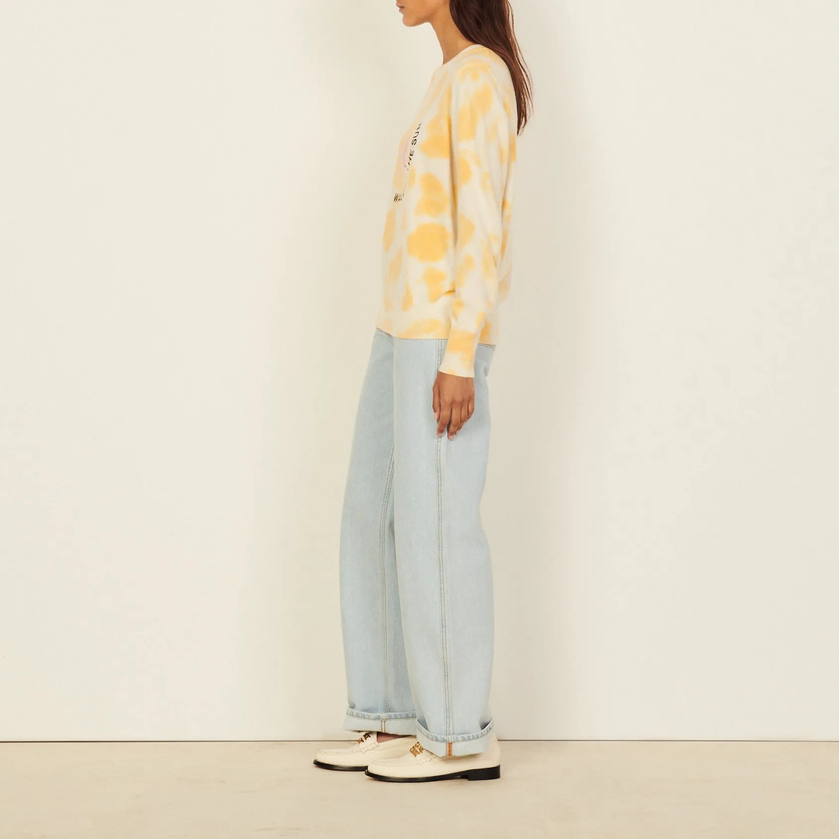 Smiley Pull jacquard tie and dye