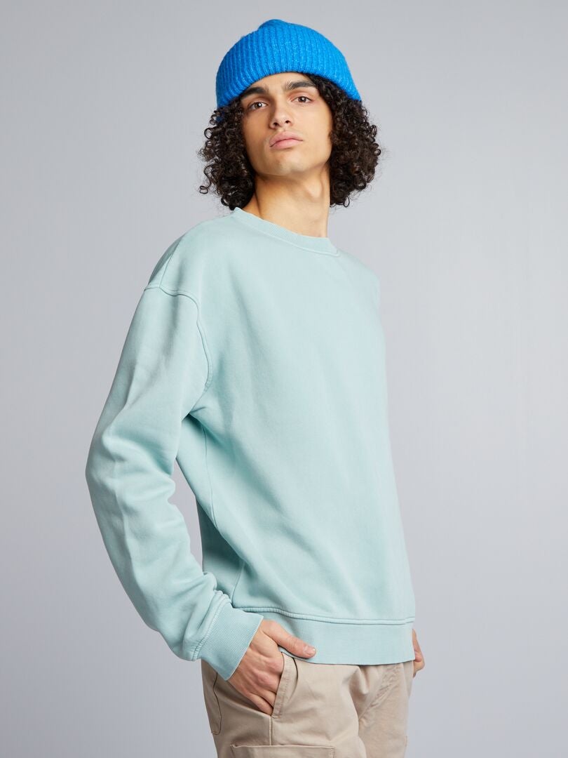 Sweat classique en molleton - Bleu ciel