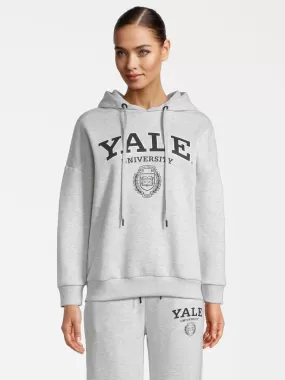 Sweat à capuche adulte YALE university logo - Polycoton - Gris chiné - XXL - Gris
