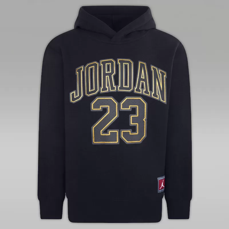 Sweat à capuche Jordan Fleece Pullover pour enfant  - Noir/Or