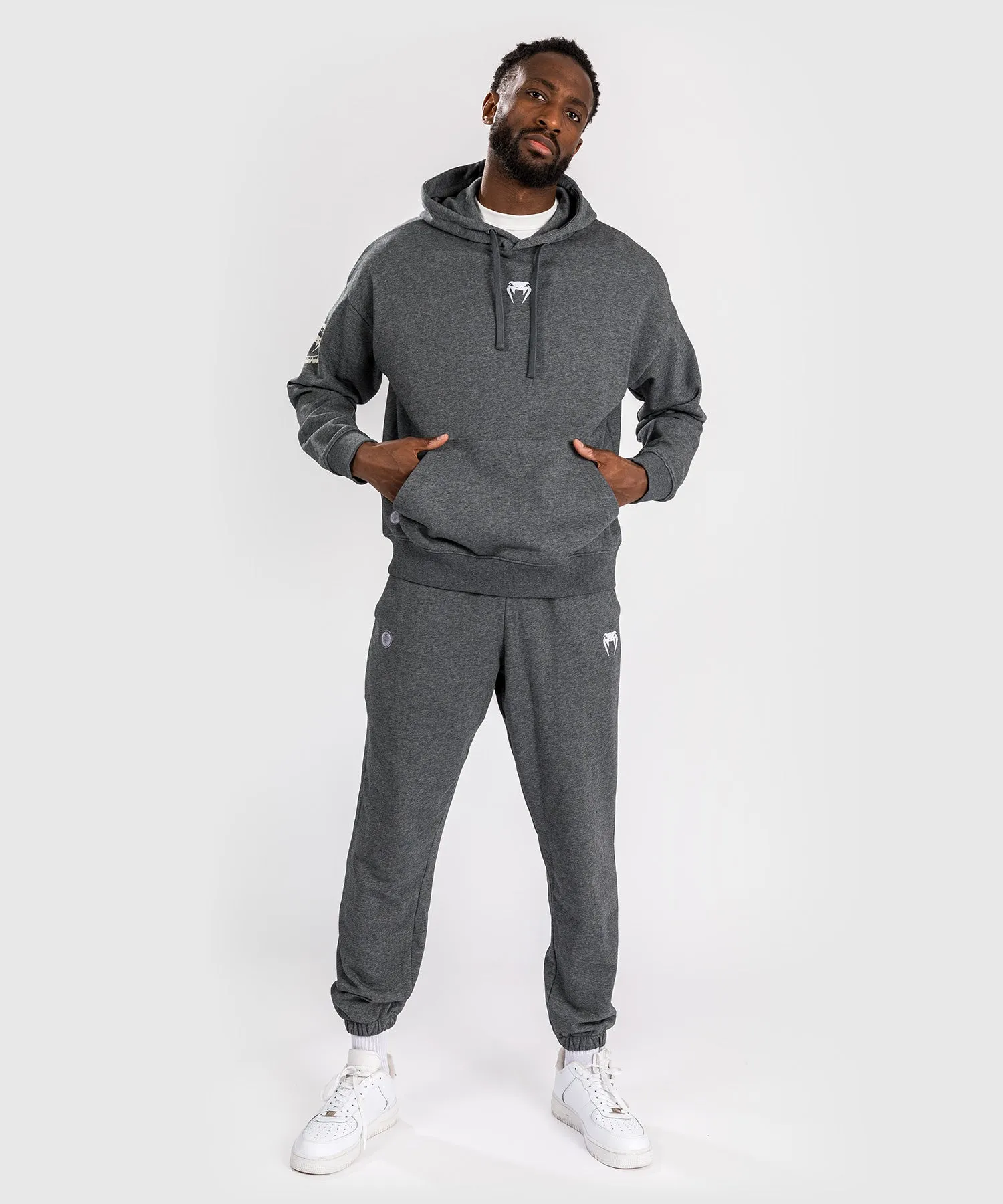 Sweatshirt À Capuche Pour Hommes Venum Vortex XL Lite - Gris Foncé Chiné
