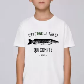 T-shirt enfant C'est pas la taille (brochet)