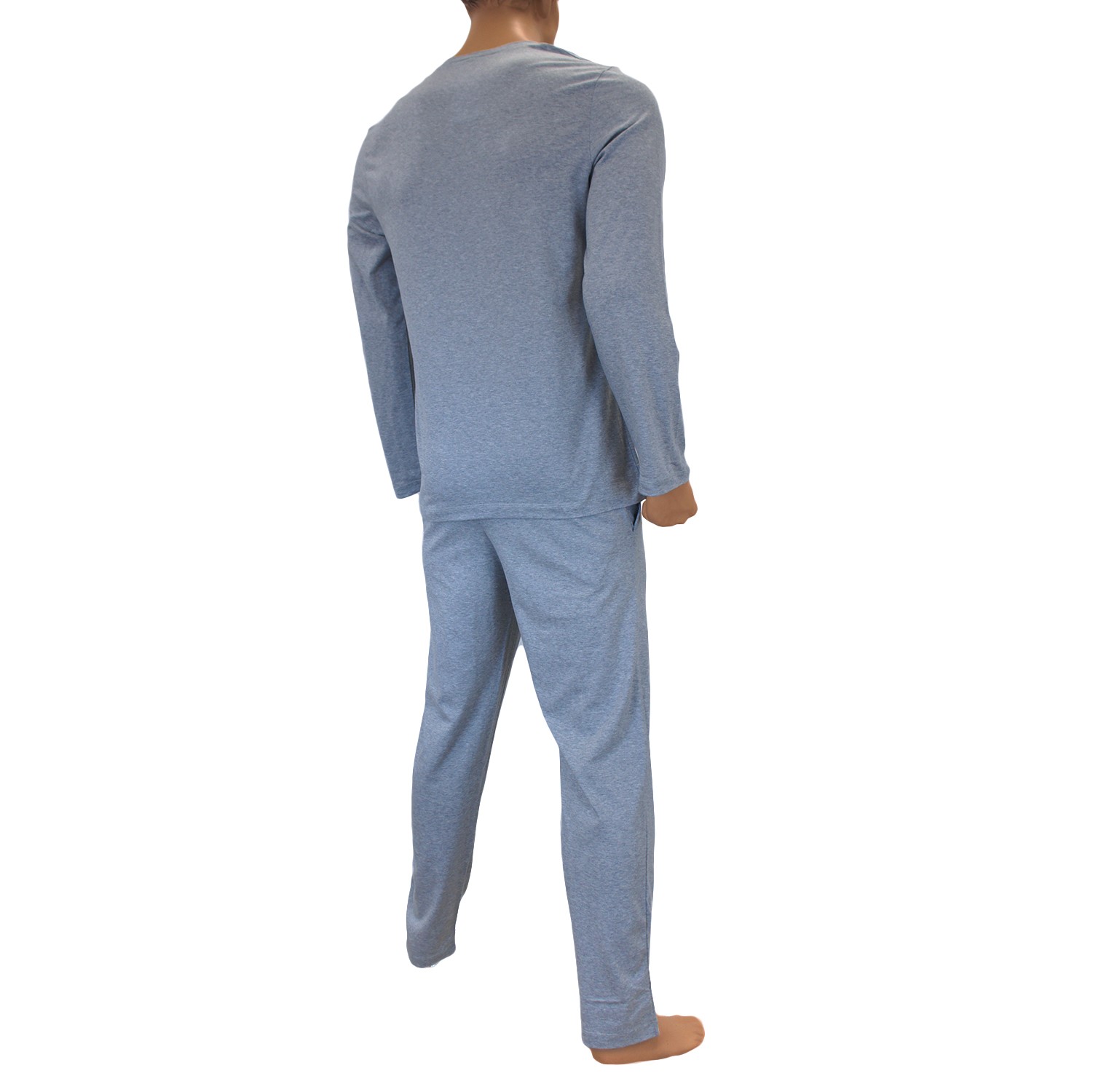 T-Shirt long col V gris chiné - Eminence : vente veste, gilet, tuni...