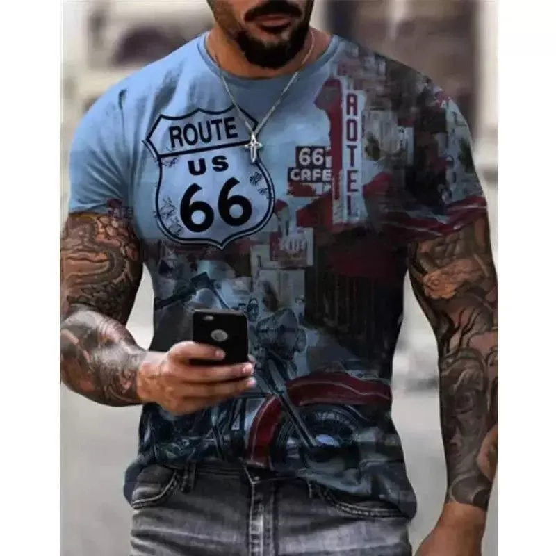 T-shirt pour homme - CORNER CAFE Route 66