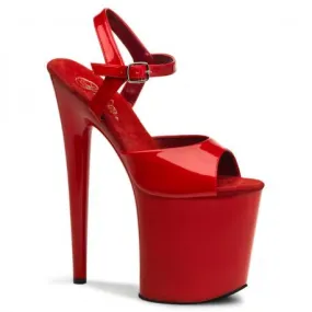 Talon 20 cm : Chaussure pole dance rouge Flamingo 809