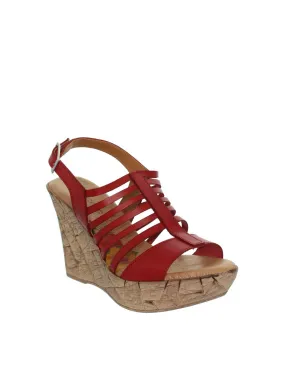 Talons compensés Marila ref_neox39489-rouge