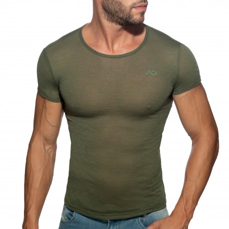 Thin flame t-shirt - kaki - ADDICTED : vente T-shirt manches courte...