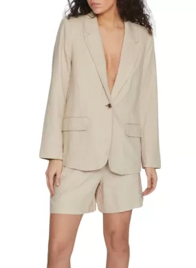 Veste Blazer Vila Jolanda Beige pour Femme