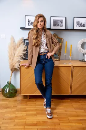Veste Eva en laine camel