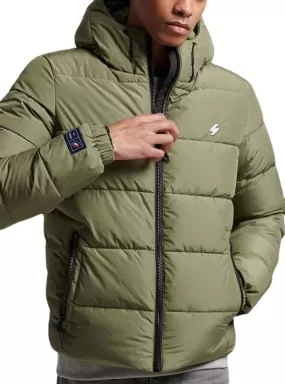 Veste Superdry Sports Puffer verte pour hommes