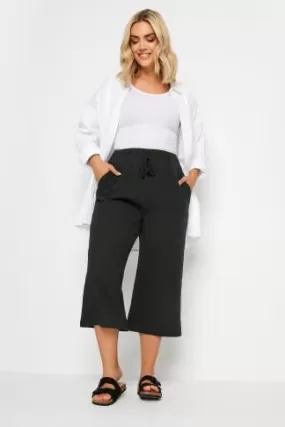 YOURS - Pantalon Jupe-Culotte Noir en Coton